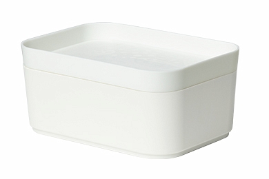 Cosmetic organizer with lid "Zoy", ivory